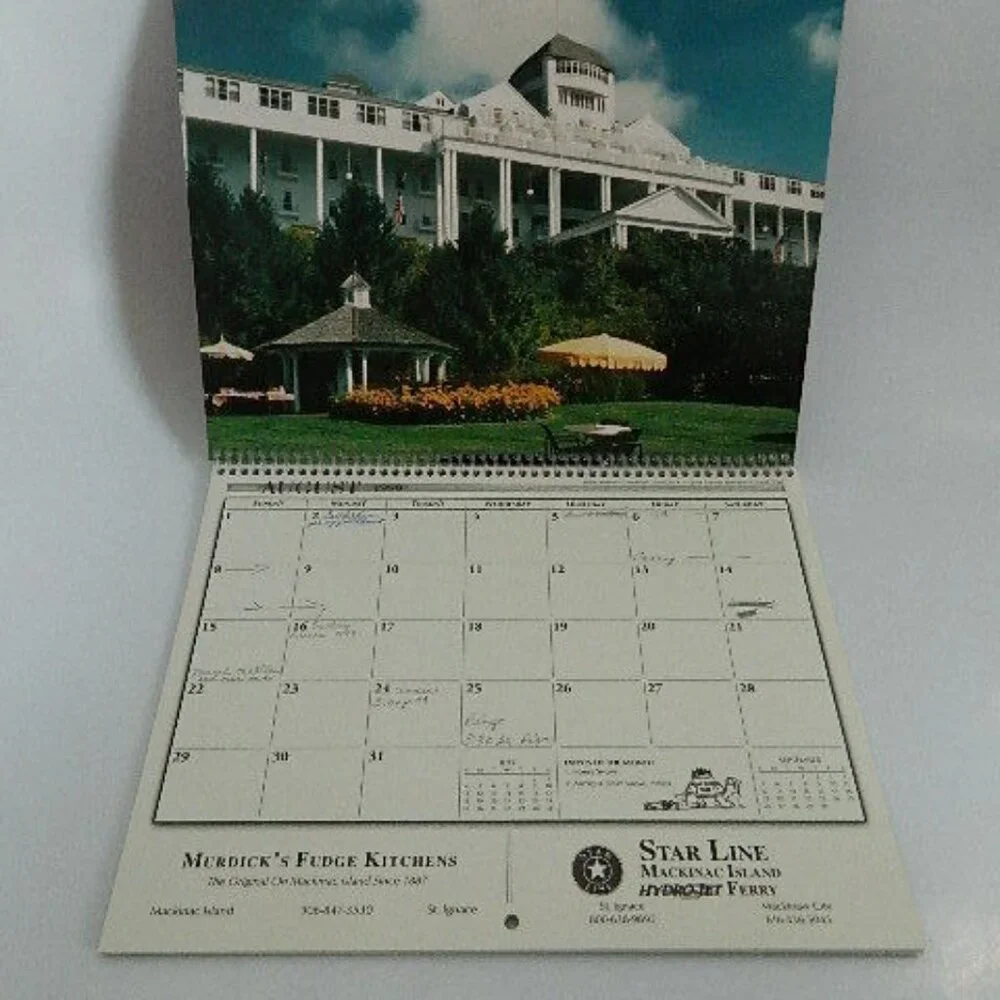 Vintage 1999 Seasons of Mackinac Calendar